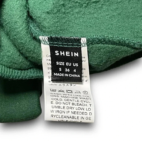 SHEIN Cozy Embroidered Gold HAWAII USA Green Crewneck Sweater Size SM/US 4 - Picture 7 of 14